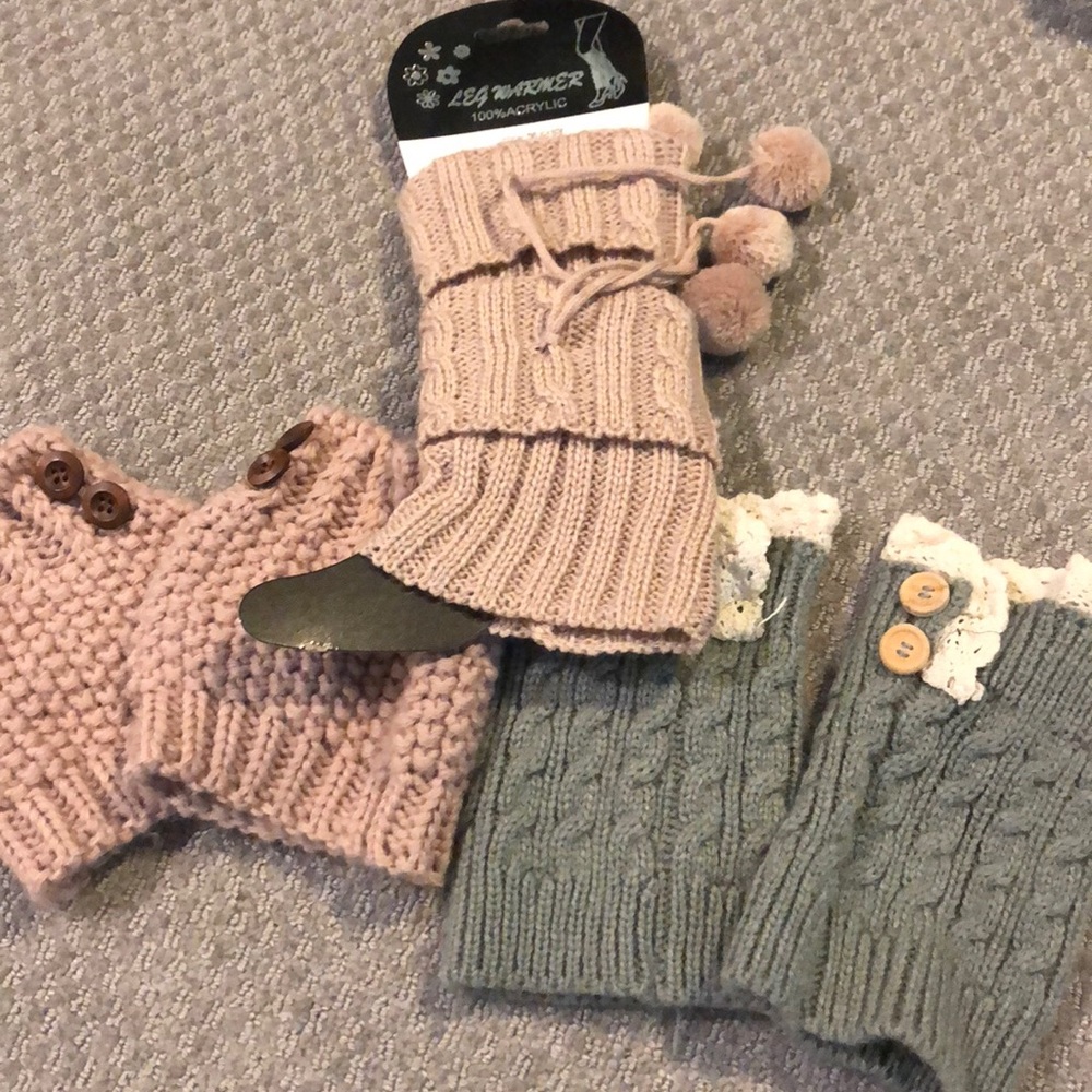 3 pairs of boot cuffs! 1 NWT and 2 worn once